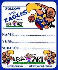 6 x EAGLES SCHOOL BOOK STICKERS FREE POSTAGE